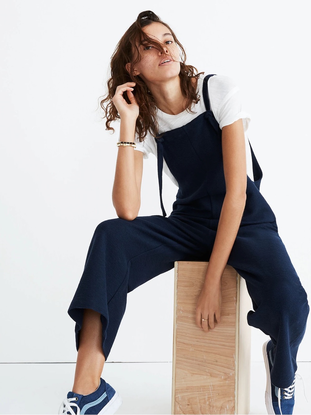 Madewell 100% Cotton Texture & Thread Overalls